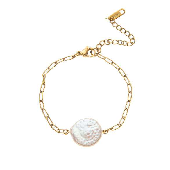Pearl Bracelet Imitation Pearls Geometric Style Electroplating Unisex