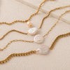 Pearl Bracelet Imitation Pearls Geometric Style Electroplating Unisex