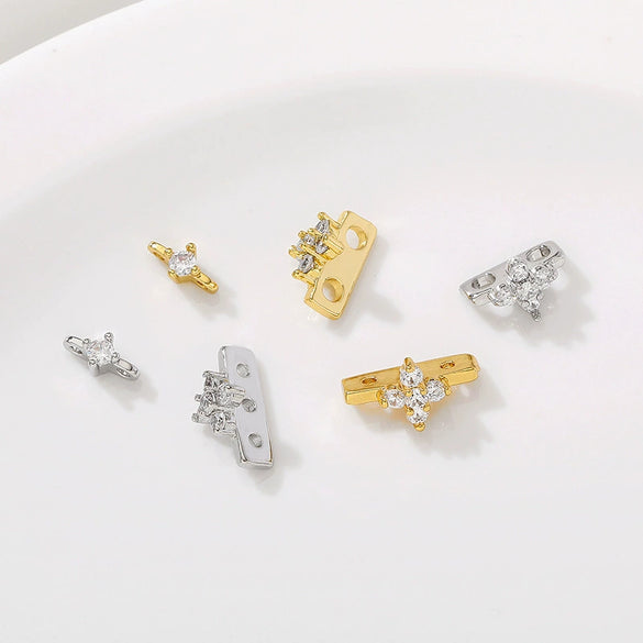 Pearl Bracelet Necklace Spacer Accessories Zinc Alloy Handmade With Totem Pattern And Electroplating Process