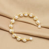 Pearl Bracelet Retro Geometric Style Electroplating Design