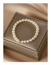 Pearl Bracelet Silver Handmade Original Design Women's Exquisite Allmatch Highend Stacked Strand Transfer Bead