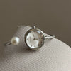 Pearl Bracelet Watch Alloy Stainless Steel Round Dial Women's Fashion Simple Exquisite