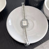 Pearl Bracelet Watch For Women Casual Style Round Dial Alloy Case Rose Gold Buckle Quartz Movement Wholesale