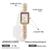 Pearl Bracelet Women's Mechanical And Quartz Watch Alloy Strap Metal Case Rectangle Dial Luxury Wristwatch