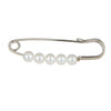 Pearl Brooch Pin With Rhinestone And The Crown Pattern Electroplating Treatment Unisex And Women's Style