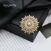 Pearl Brooch Retro Style Zinc Alloy Star Electroplated Clothes Accessories