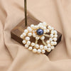 Pearl Brooch Sea Bamboo Tassel Flower Retro Style Fruit Shape Electroplated