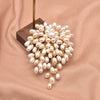 Pearl Brooch Sea Bamboo Tassel Flower Retro Style Fruit Shape Electroplated
