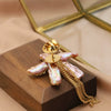 Pearl Brooch Sea Bamboo Tassel Flower Retro Style Fruit Shape Electroplated