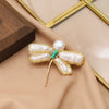 Pearl Brooch Sea Bamboo Tassel Flower Retro Style Fruit Shape Electroplated