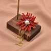 Pearl Brooch Sea Bamboo Tassel Flower Retro Style Fruit Shape Electroplated