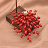 Pearl Brooch Sea Bamboo Tassel Flower Retro Style Fruit Shape Electroplated