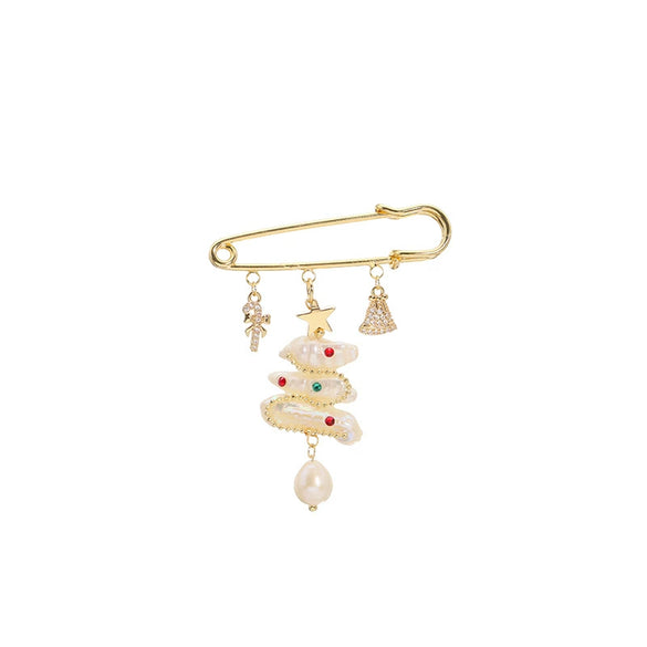 Pearl Brooch Women Original Light Luxury Electroplated Fashion Pin Accessories