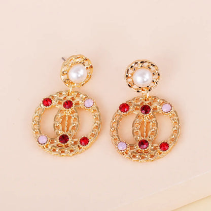 Pearl Circle Earrings