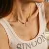 Pearl Cross Necklace Women's Retro Light Luxury With Titanium Steel And Stainless Steel Geometric Electroplated Jewelry