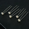 Pearl Crystal Hairpin Hair Fork With Leaves Pattern For Women Bridal Hair Accessories