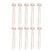 Pearl Crystal Hairpin Hair Fork With Leaves Pattern For Women Bridal Hair Accessories