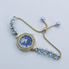 Pearl Diamond Alloy Women's Fashion Bracelet Watch With Digital Fritillaria Dial And Spiral Crown