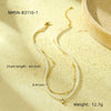 Pearl Double Chain Inlaid Zircon Titanium Steel Electroplated Women's Necklace