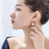 Pearl Drop Shape Copper Earrings Light Luxury Small Fresh Style