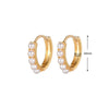 Pearl Ear Buckle Earrings Ecofriendly Brass Letters Numbers Text Pattern Electroplating Real Gold Plating Niche Style Women's