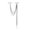 Pearl Ear Chain Fivepointed Star Ear Bone Stud Stainless Steel Geometric Style Electroplated Jewelry