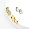 Pearl Earring Holder Gold Plated Electroplating Flat Bottom Semicircle Handmade Earring Accessories Material