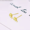 Pearl Earrings And Earrings Tray S925 Silver Needle 18K Gold Plated With Copper Parts Diy Cross Needle Electroplating