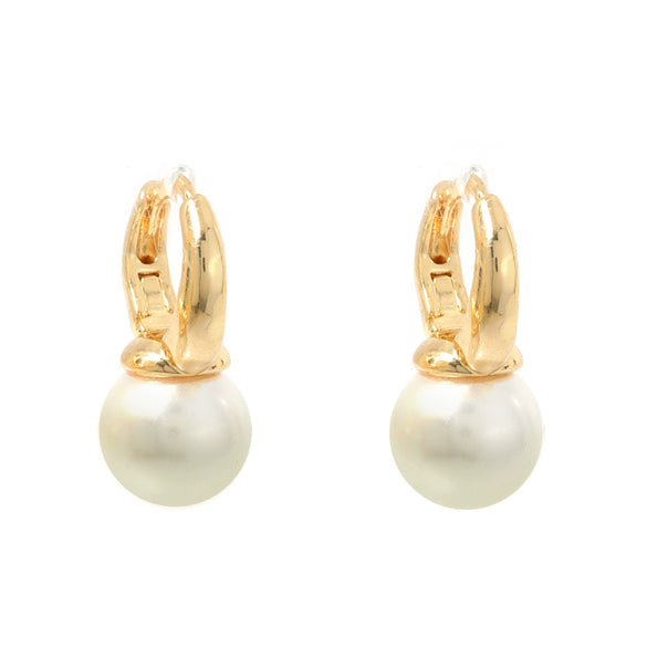 Pearl Earrings Copper Geometric Classic Retro Fashion For Women
