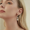 Pearl Earrings Copper Geometric Natural Simple Retro Style