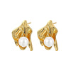 Pearl Earrings Copper Material Niche Style Electroplating Jewelry
