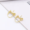 Pearl Earrings Copper Plated 18K Real Gold 14K Goldfilled Colorpreserving Ingot Flower Basket Boatshaped Electroplated