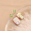 Pearl Earrings For Women Electroplated Geometric Style Jewelry