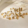 Pearl Earrings Imitation Pearl Electroplated Heart Shape Bow Tie Style For Women