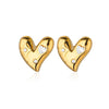 Pearl Earrings Imitation Pearl Electroplated Heart Shape Bow Tie Style For Women
