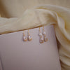 Pearl Earrings Natural Freshwater Drop Shape Zircon Flower Wrapping 14K Gold Filled Exotic Style For Women