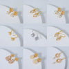 Pearl Earrings Retro Geometric Constellation Electroplating Jewelry For Women