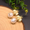 Pearl Earrings Retro Geometric Constellation Electroplating Jewelry For Women