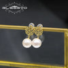 Pearl Earrings Retro Geometric Constellation Electroplating Jewelry For Women