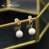 Pearl Earrings Retro Geometric Constellation Electroplating Jewelry For Women