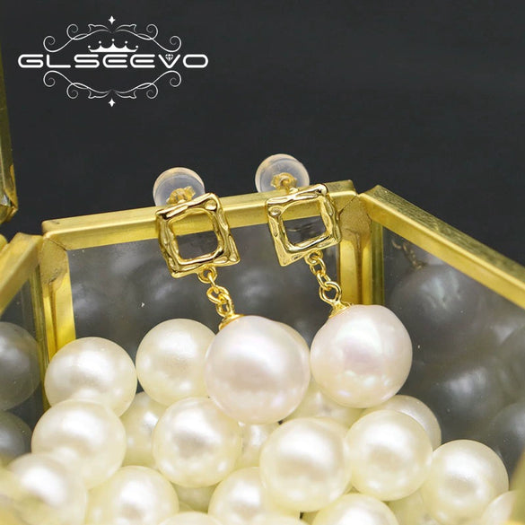 Pearl Earrings Retro Geometric Constellation Electroplating Jewelry For Women