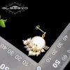 Pearl Earrings Retro Geometric Constellation Electroplating Jewelry For Women