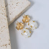 Pearl Earrings Retro Geometric Constellation Electroplating Jewelry For Women