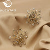 Pearl Earrings Retro Geometric Style With Electroplating