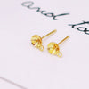 Pearl Earrings S925 Silver Needle 18K Gold Plated Copper Accessories Electroplating Diy Cross Bowl Style