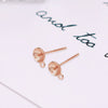 Pearl Earrings S925 Silver Needle 18K Gold Plated Copper Accessories Electroplating Diy Cross Bowl Style