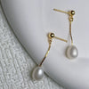 Pearl Earrings 925 Silver Beaded Women's Rice And Water Drop Shape Freshwater Pearl Earrings