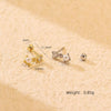 Pearl Earrings 925 Silver Geometric Sweet Style Electroplated For Women