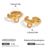 Pearl Earrings Stainless Steel Geometric Electroplated Light Luxury Niche Style
