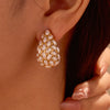 Pearl Earrings Stainless Steel 18K Electroplating Geometric Women's Fashion